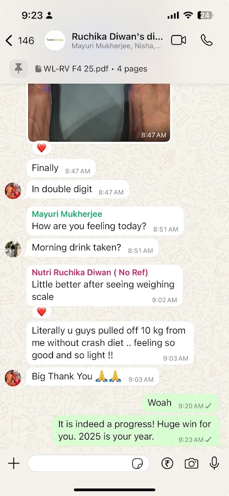 Message from a client during the program