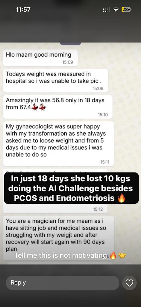 Message from a client during the program